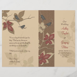 Programa de Bodas de Otoño Aves y Vides