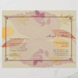 Programa de bodas de otoño rústico