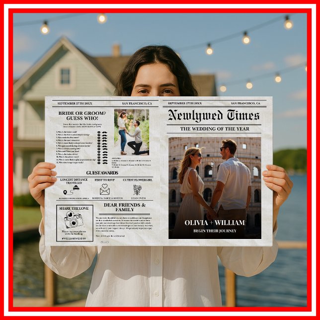 Programa de Bodas de Periódico Antiguo Único Timel (Subido por el creador)