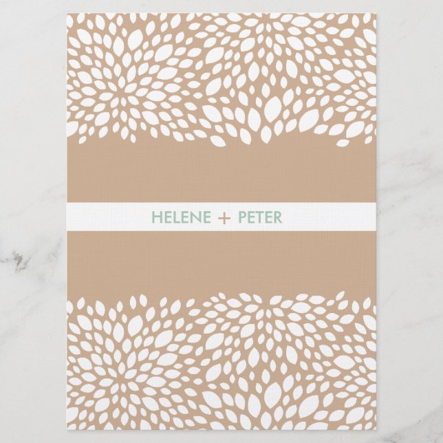 Programa de bodas de Personalizable en Bloom en Ca (Anverso)