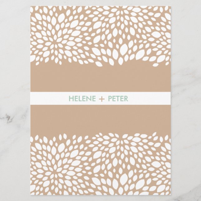 Programa de bodas de Personalizable en Bloom en Ca (Anverso)