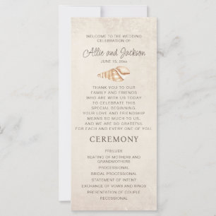 Programa de Bodas de Playa con Conchas de Arena y