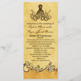 programa de bodas de playa de octopus rústico