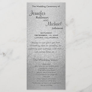 Programa de bodas de Relieve metalizado Silver Shi