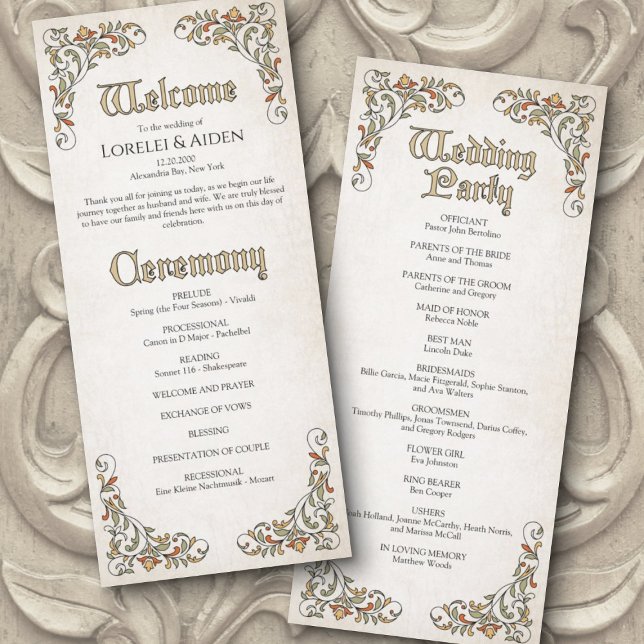 Programa de bodas de swords Gamer Fantasy (Subido por el creador)