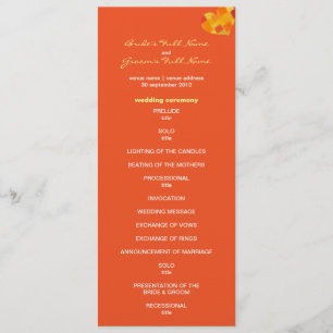 Programa de bodas de tango de verano