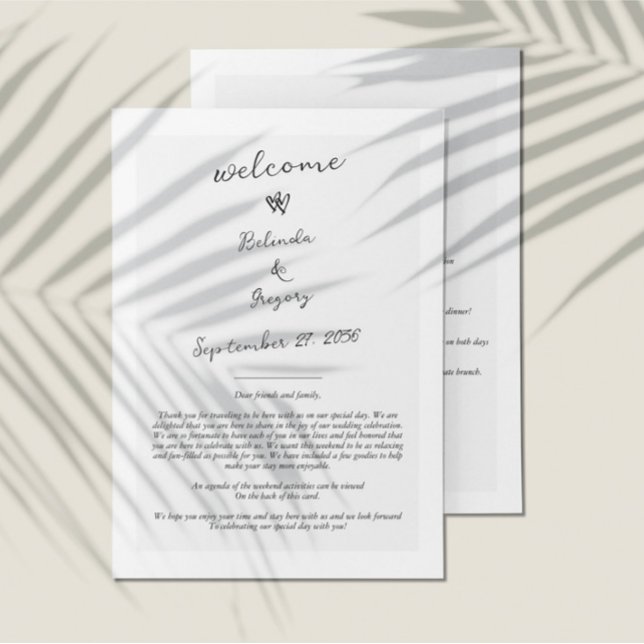 Programa de bodas de tipografía de guiones Itinera (Script Typography Wedding Program Itinerary)