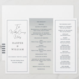 Programa de bodas de Tri-Fold costero