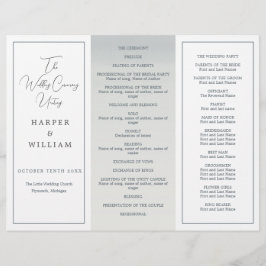 Programa de bodas de Tri-Fold costero