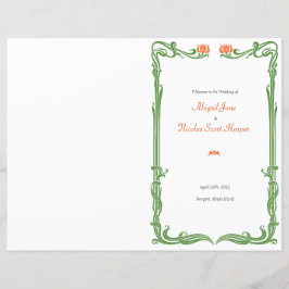 Programa de bodas de tulipanes de Art Nouveau