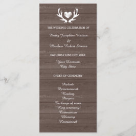 Programa de bodas de venado antler de grano de mad