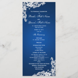 Programa de bodas de zafiro y floral