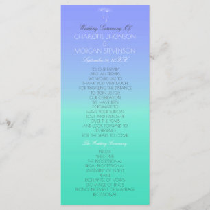 Programa de Bodas del Pastel Ombre del Océano Cari