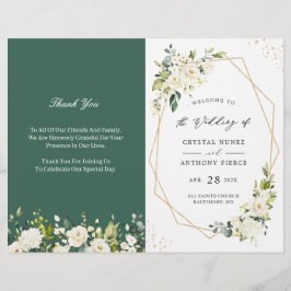 Programa de Bodas Dobles con Flores de Marfil y Ve