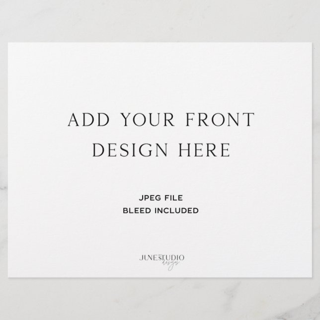 Programa de Bodas Dobles de 8,5 x 11" (Frente)