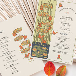 Programa de bodas Dragonflies Art Nouveau