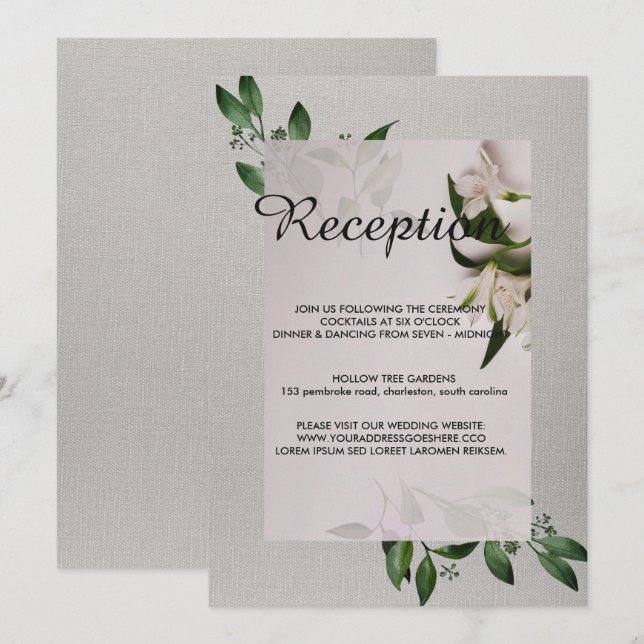 Programa de bodas elegante (Anverso / Reverso)