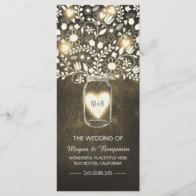 programa de bodas elegante amarillo amarillo amari (Anverso)