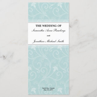 Programa de bodas - Elegante floral victoriana bla
