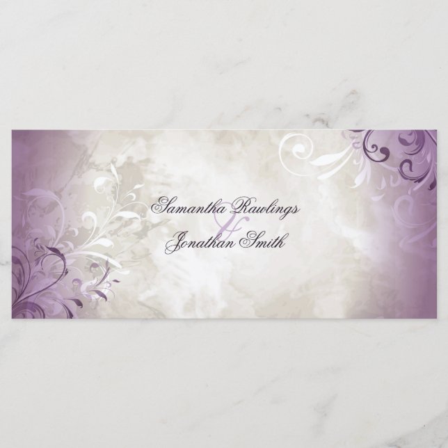 Programa De Bodas - Elegante Foliage Vintage & Swi (Anverso)