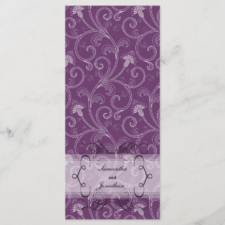 Programa de Bodas - Elegante Morado Victoriano Flo