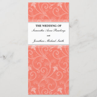 Programa de Bodas - Elegante Naranja de Coral Vict