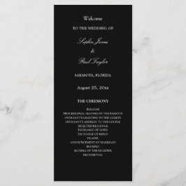 Programa de Bodas Elegantes de Blanco Negro