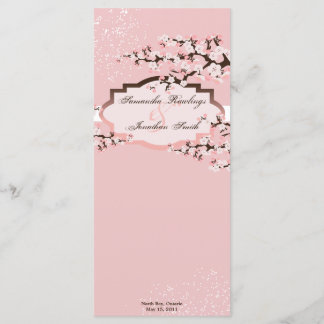 Programa de bodas - Elegantes flores de cerezo ros