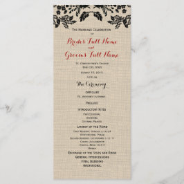 Programa de Bodas en el Jardín del País y Burlap