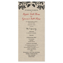 Programa de Bodas en el Jardín del País y Burlap