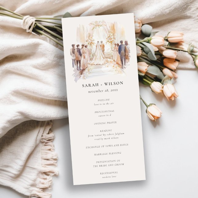 Programa de bodas en la ceremonia de la ceremonia  (Subido por el creador)