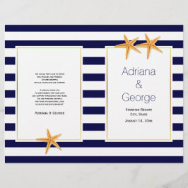 Programa de bodas en la playa con trineo y rayas p