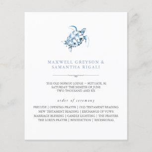 Programa de Bodas en la Playa Tortuga acuarela
