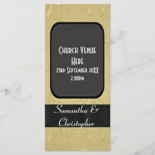 Programa de bodas en negro y oro