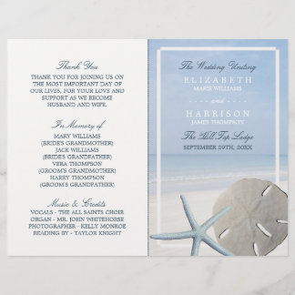 Programa de bodas en playa de Sand Dollar y Starfi