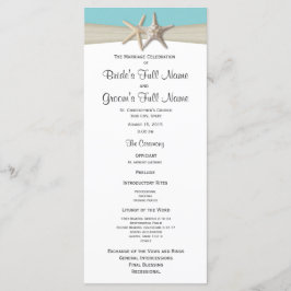 Programa de bodas en playa de Starfish and Burlap 