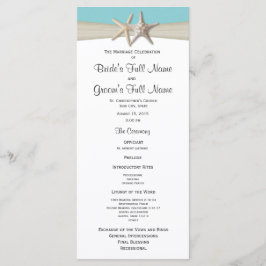 Programa de bodas en playa de Starfish and Burlap 