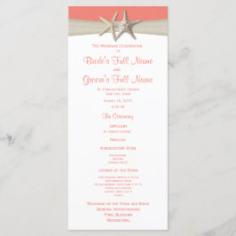 Programa de bodas en playa de Starfish and Burlap