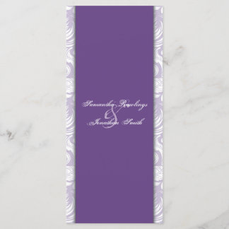 Programa de bodas - Floral elegante morada blanca