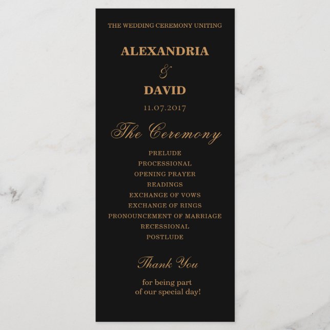 Programa de Bodas Floral Negra Roja Oscura (Anverso)