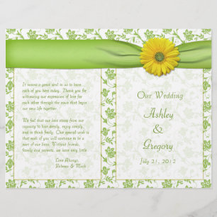 Programa de Bodas Florales Amarillas Gerbera Daisy