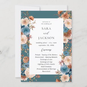 Programa de Bodas Florales Beige & Dusty Blue - Ve