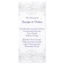 Programa de Bodas Florales Blancas y Azules de la 