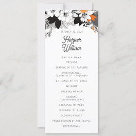 Programa de bodas florales contemporáneas