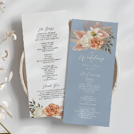 Programa de Bodas Florales Dusty Blue y Peach