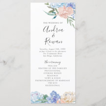 Programa de Bodas Florales Dusty Blue y Pink
