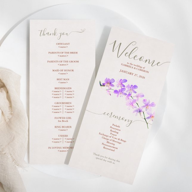 Programa de Bodas Florales en Acuarela de Terracot (Subido por el creador)