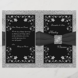 Programa de Bodas Florales en Blanco y Negro