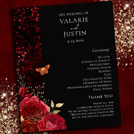 Programa de Bodas Florales Góticas y Rojas