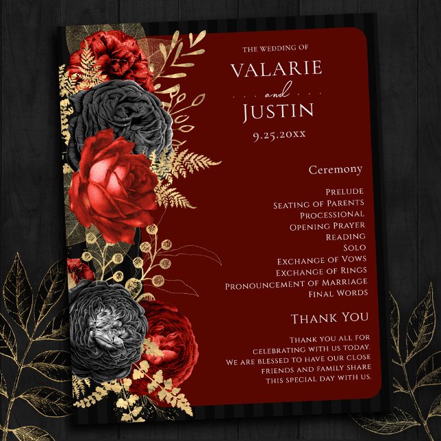 Programa de Bodas Florales Góticas y Rojas (Subido por el creador)